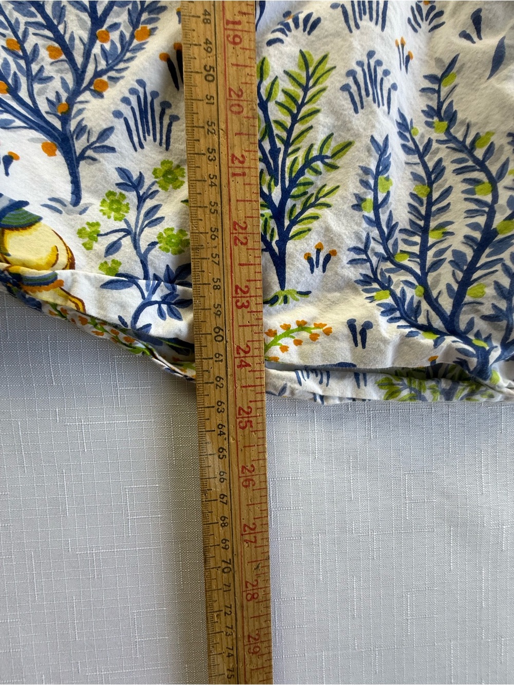 Printfresh Camel Party‎ Pajama Top Long Sleeve Cotton Button Front Blue Yellow M - Picture 4 of 9